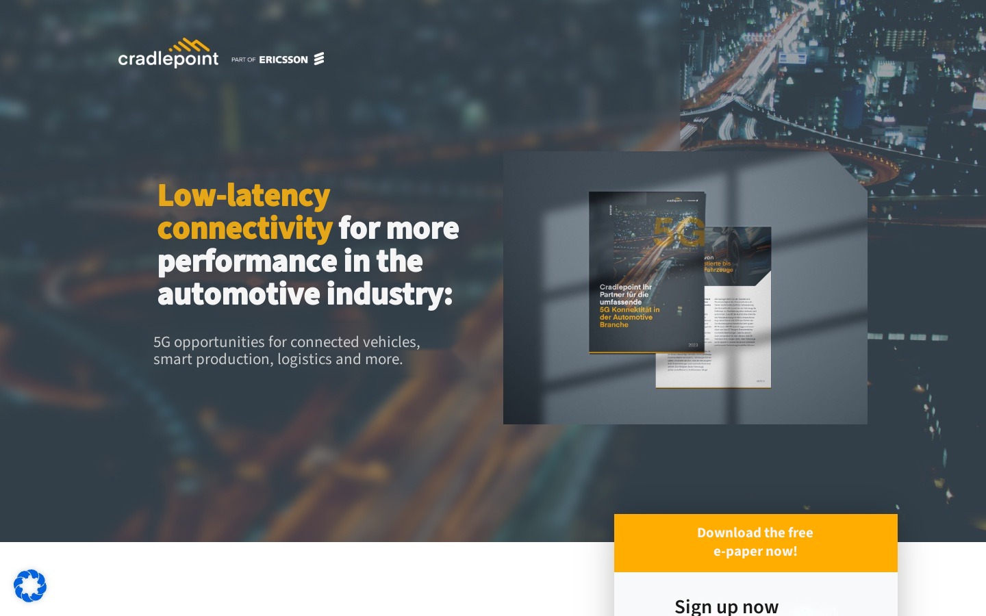 Campaign landing&nbsp;page in the magazine environment