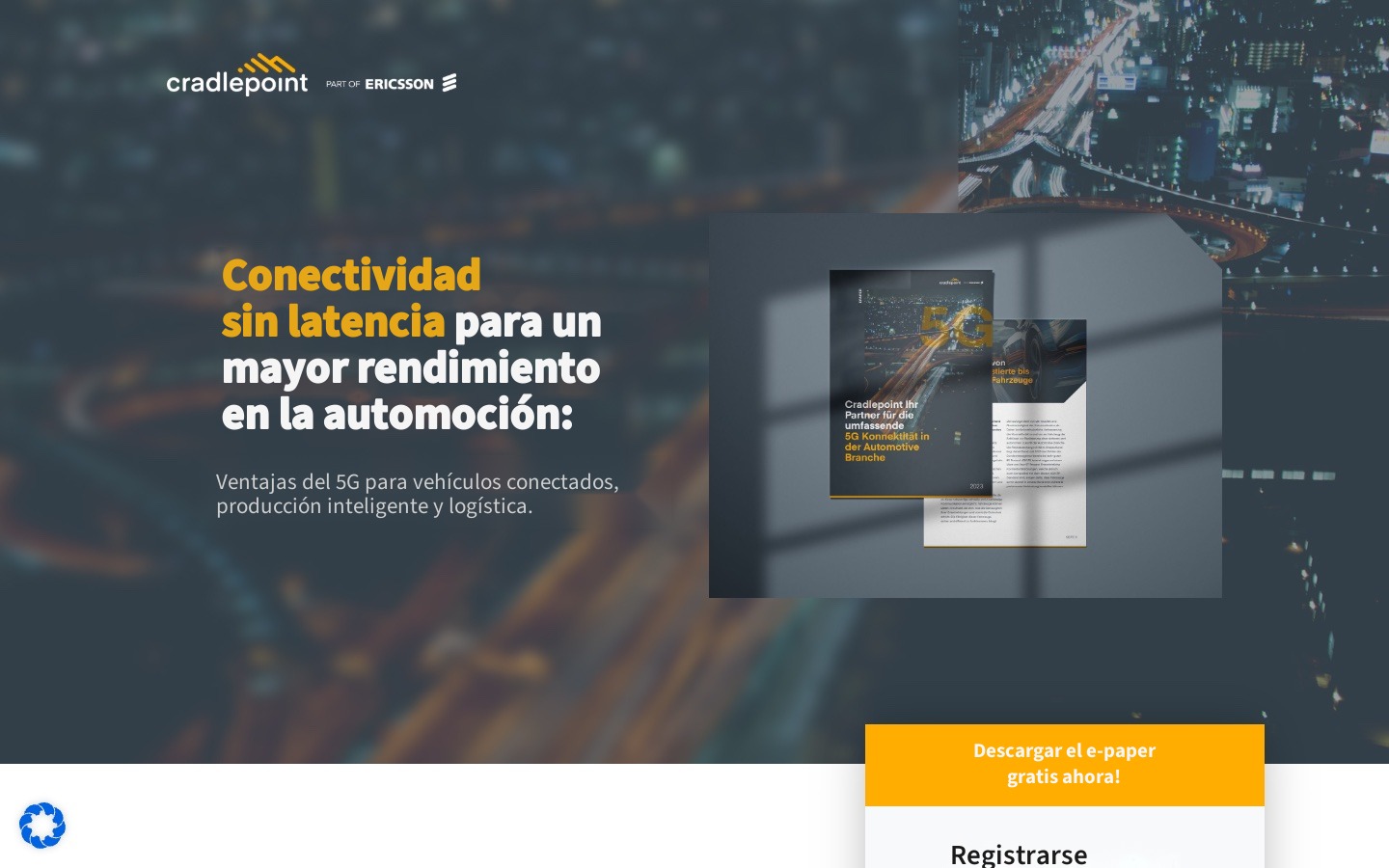Landing page de campaña en el entorno de la revista