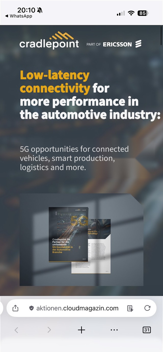 Campaign landing&nbsp;page, mobile