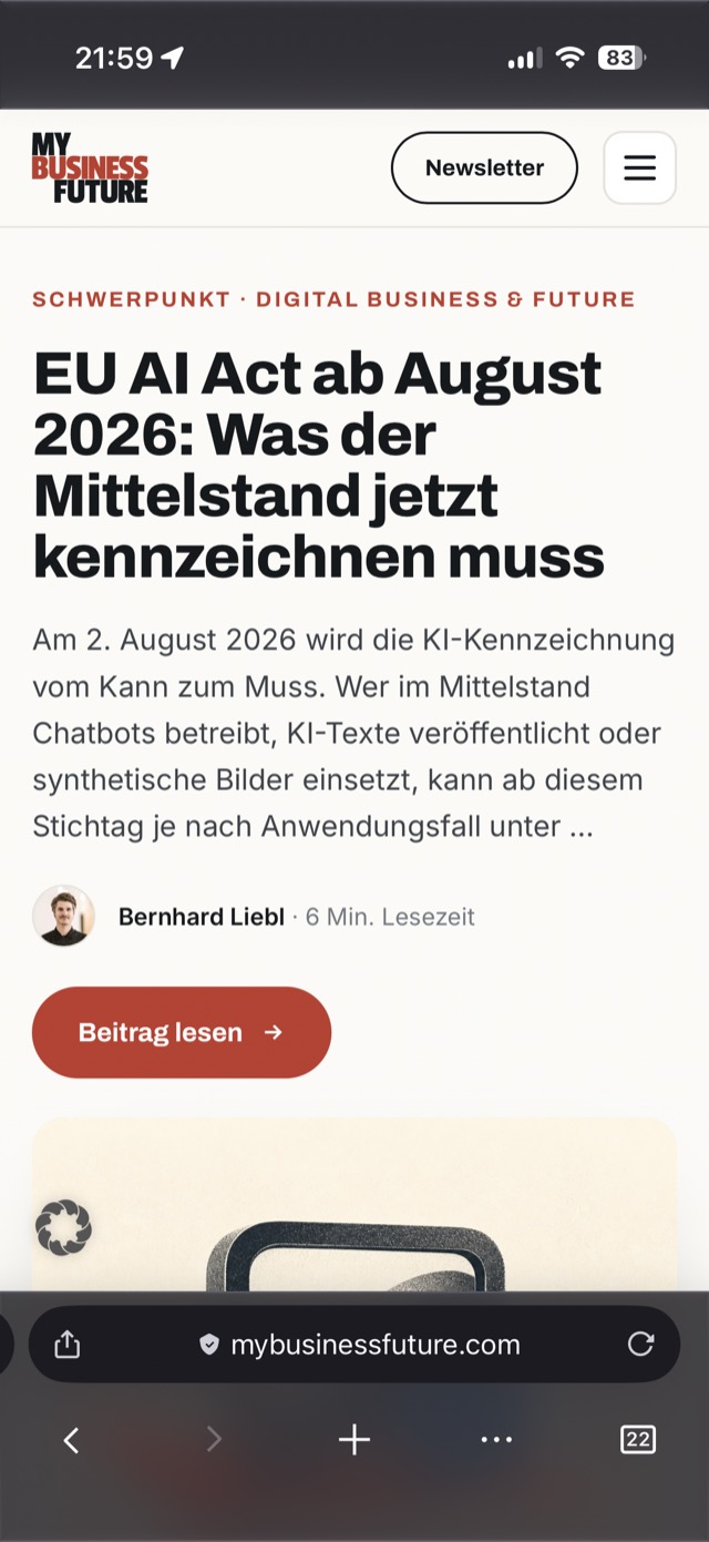 Mobile Ansicht