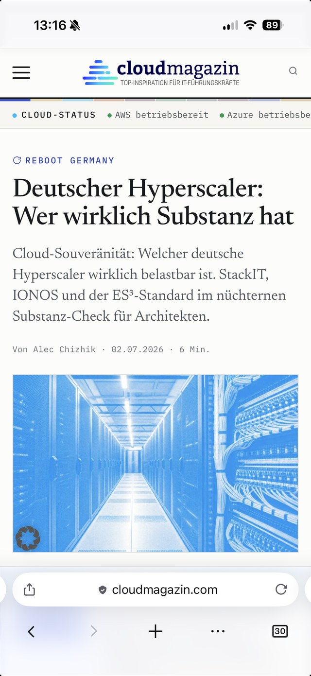 cloudmagazin mobile Ansicht