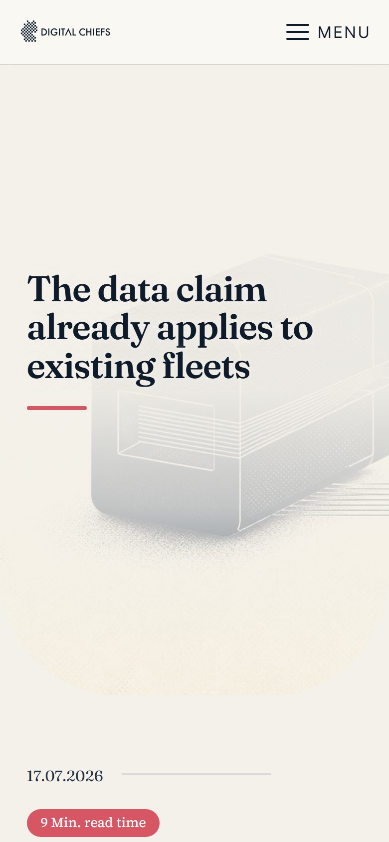 Digital Chiefs article, smartphone view